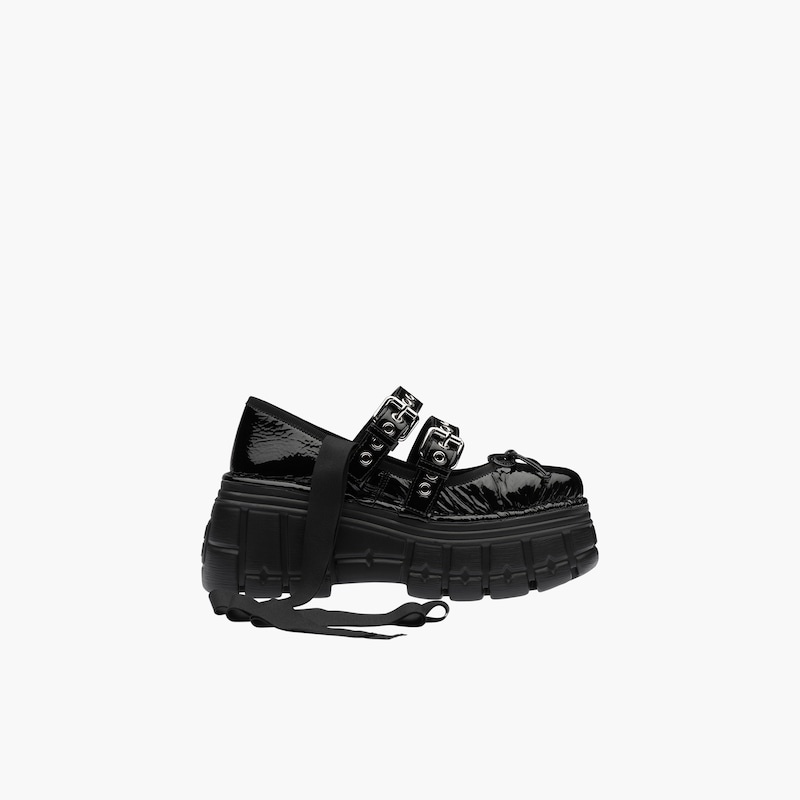 Naplak leather flatform ballerinas - 5