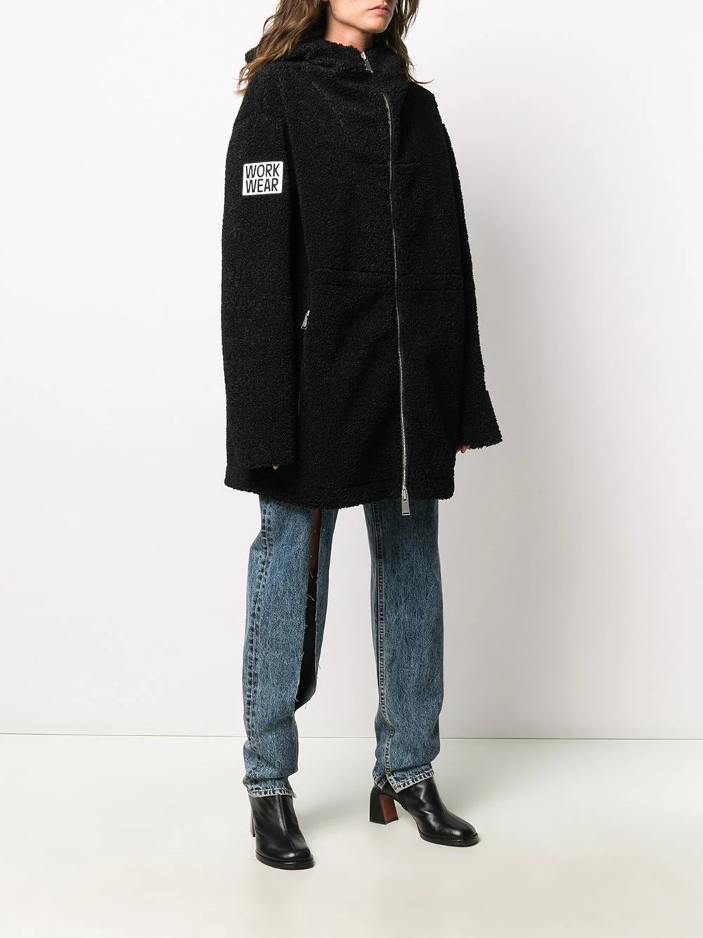 oversized hooded coat - 3