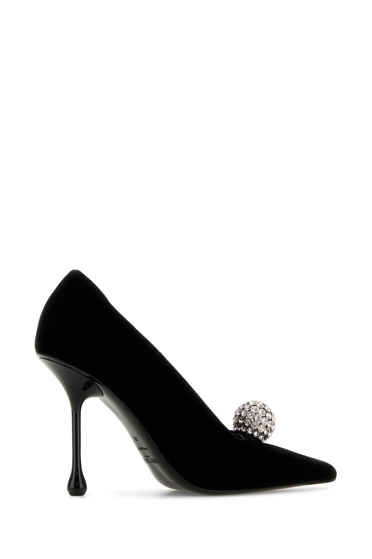 Black velvet Orb pumps - 3