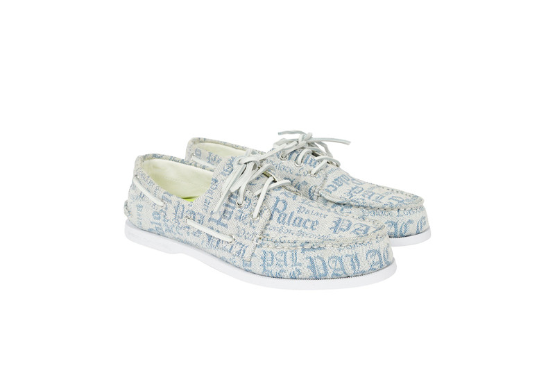 PALACE SPERRY CLOUD AUTHENTIC ORIGINAL 3 EYE DENIM BOATSHOE WHITE 1