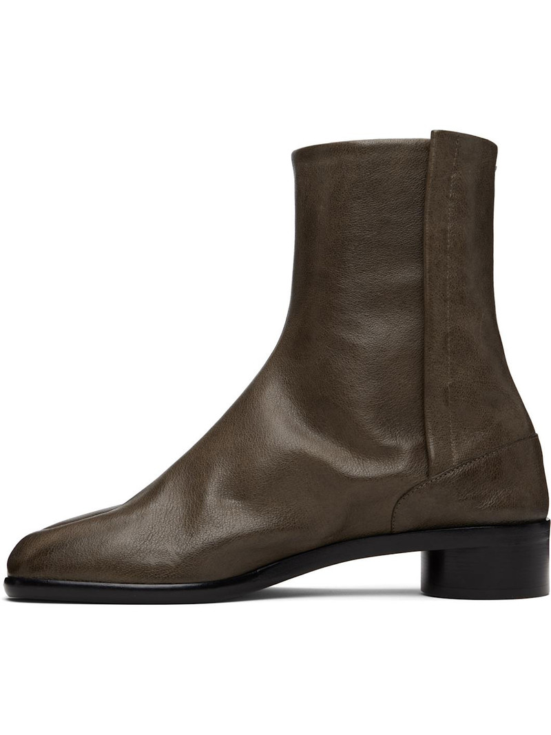 Maison Margiela Brown Tabi Ankle Boots outlook