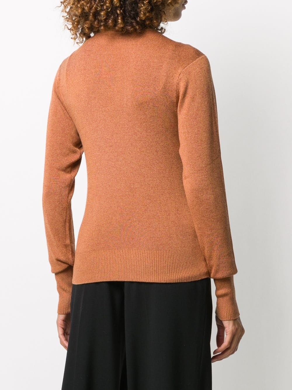 wool-silk blend roll neck jumper - 4