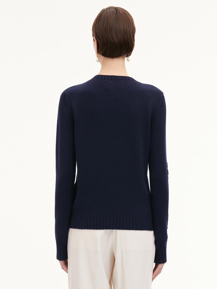 FLORAL GUIPURE INSET PULLOVER - 3