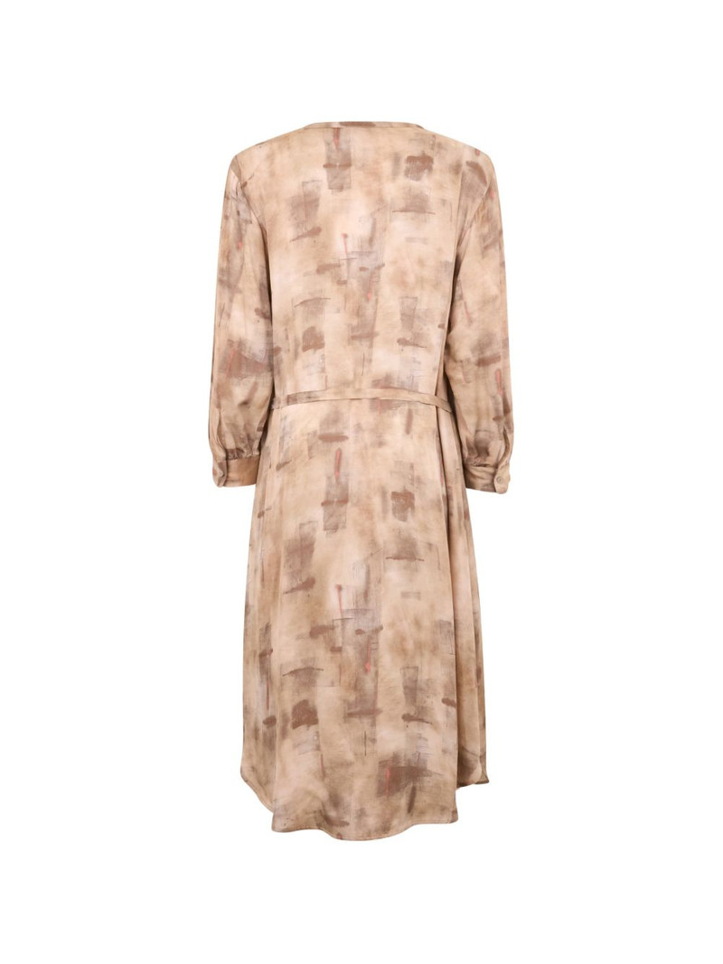 PESERICO geometric V-neck dress outlook