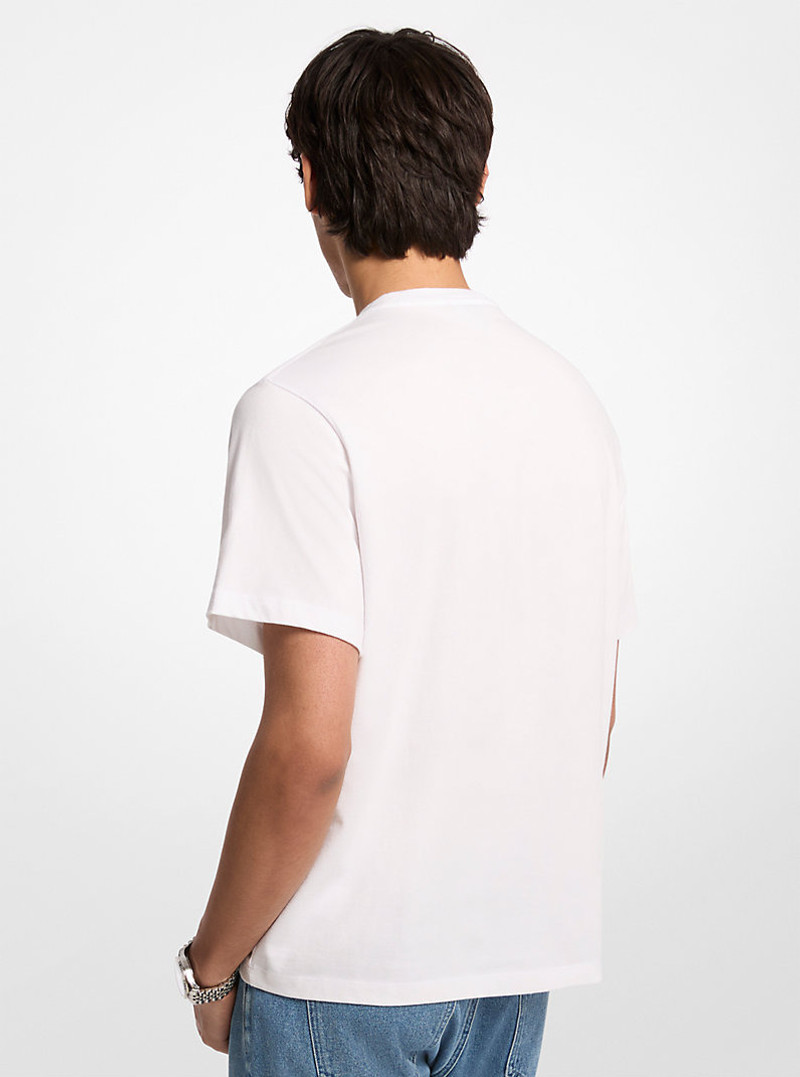 MICHAEL KORS Graphic Logo Cotton T-Shirt outlook