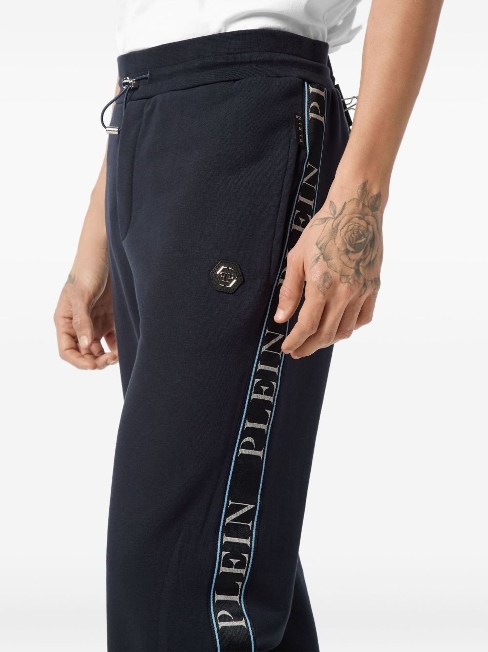 logo-tape track pants - 4