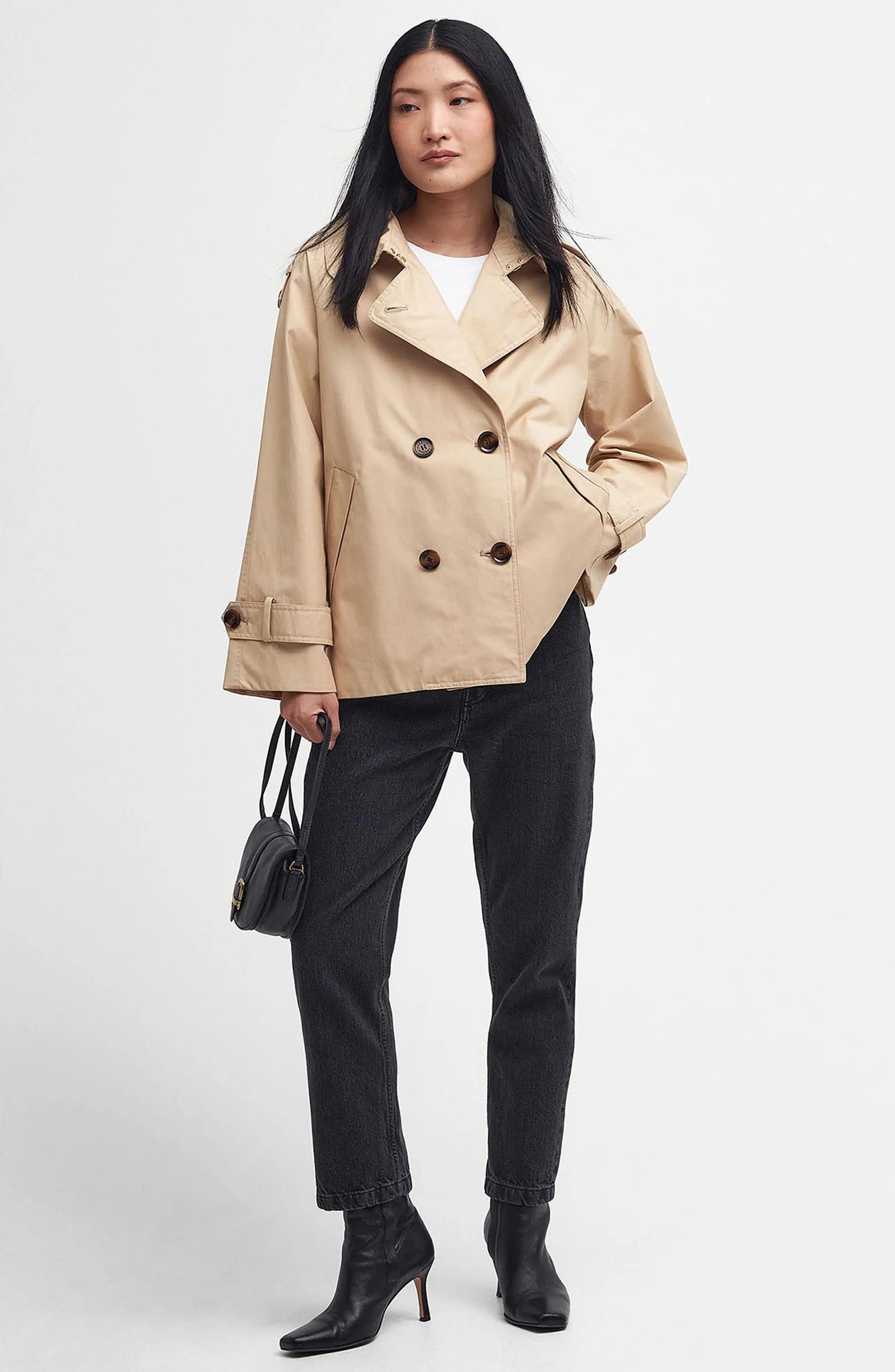 Annie Water Resistant Trench Jacket in Safari/Primrose Hessian - 7