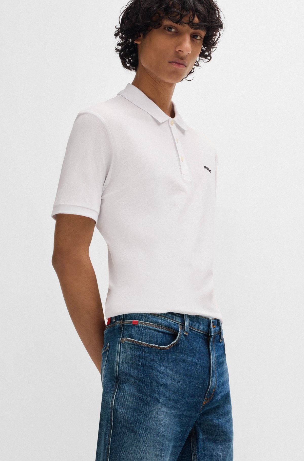 EXTRA-SLIM-FIT JEANS IN BLUE COMFORT-STRETCH DENIM - 5