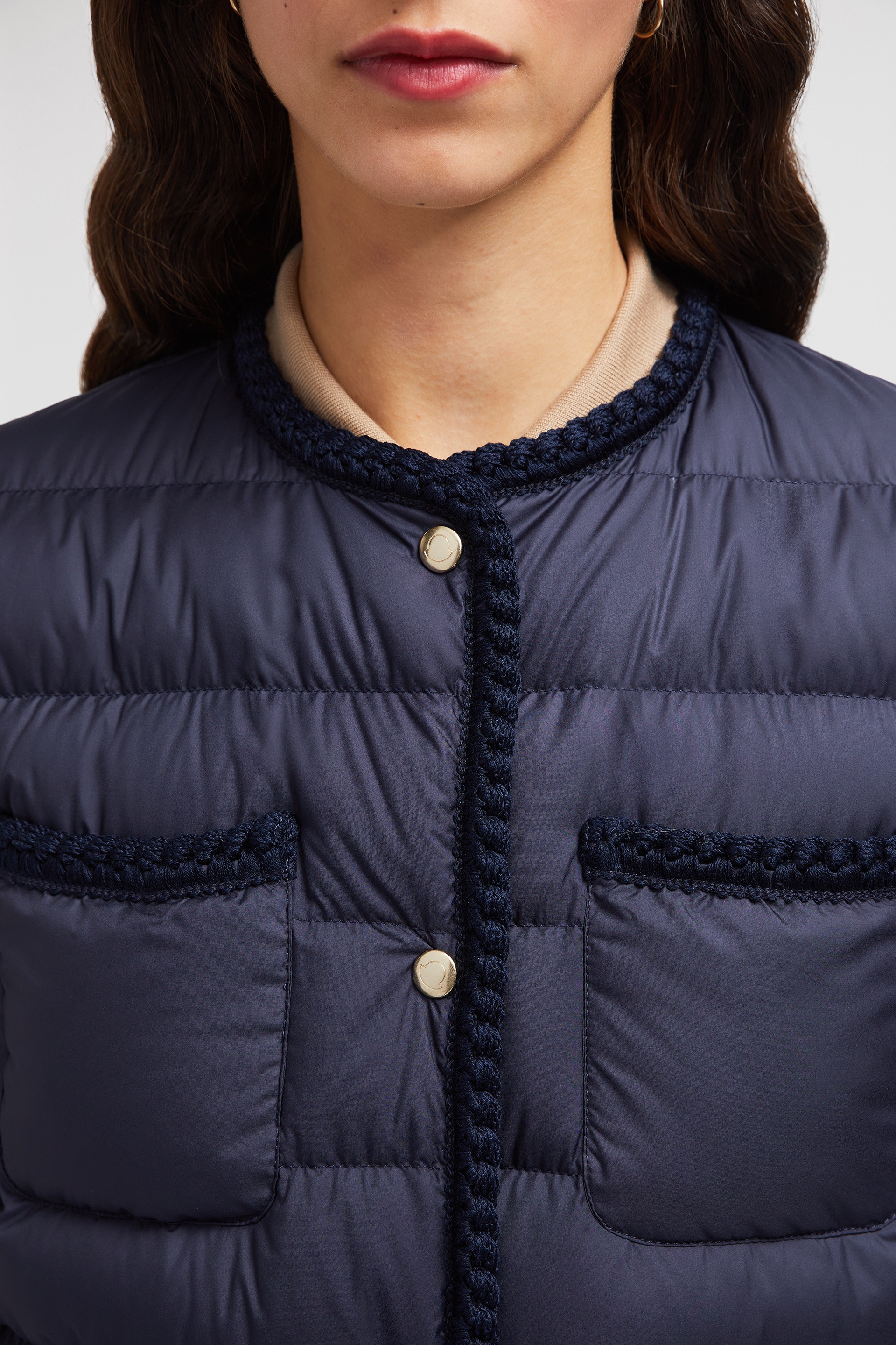 Gencaylong Braided Trim Long Down Jacket ★関税込 Moncler Gencaylong Braided Trim Long Down Jacket | REVERSIBLE