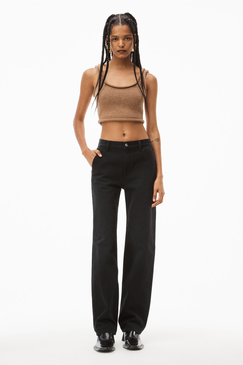 Alexander Wang EZ MID-RISE STRAIGHT-LEG JEAN IN DENIM outlook