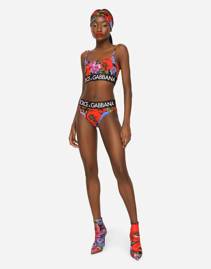 Meadow-print bralette bikini - 2