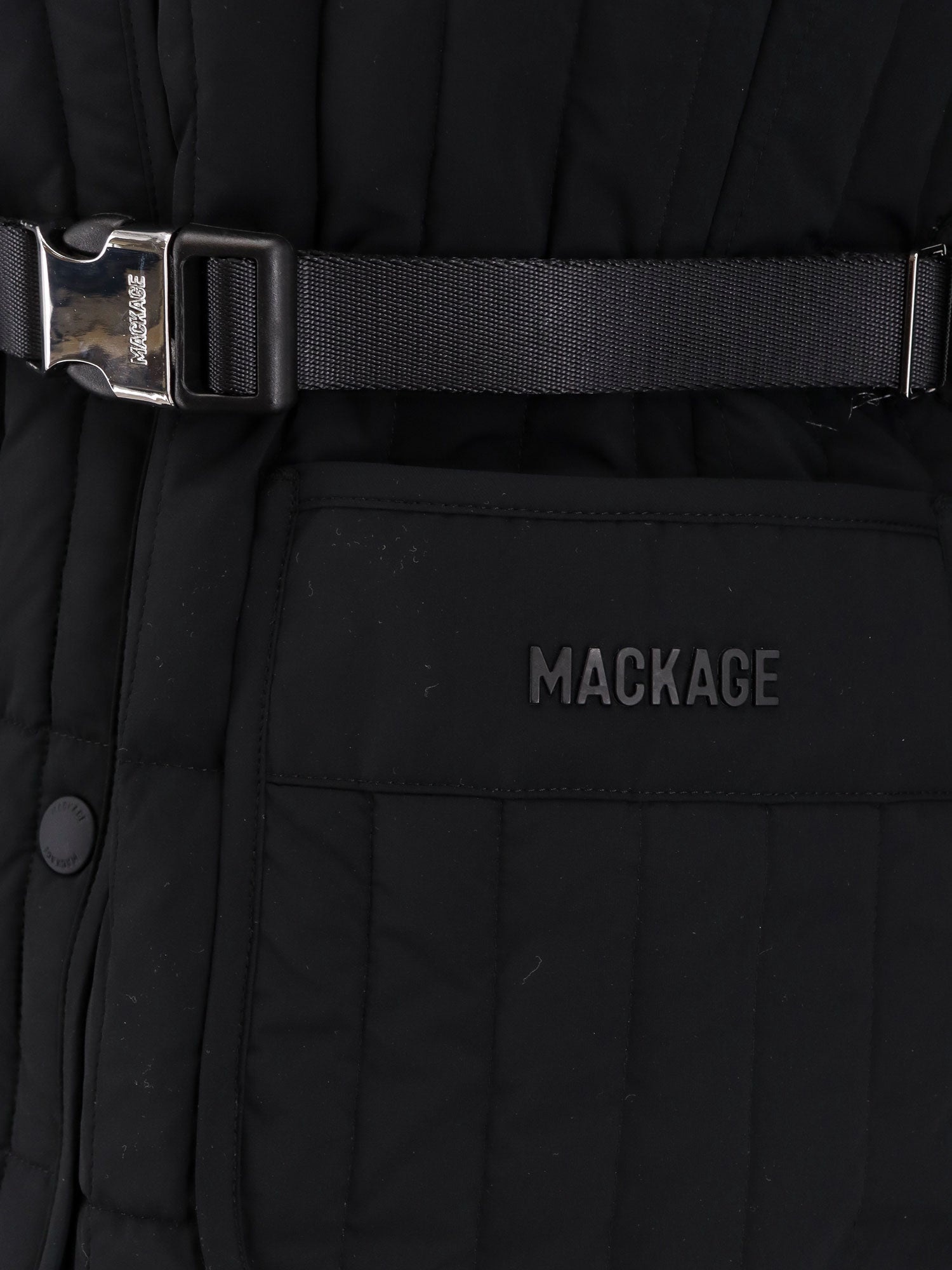 Mackage Padded And Quilted Recycled Nylon Jacket With Belt At Waist - 3