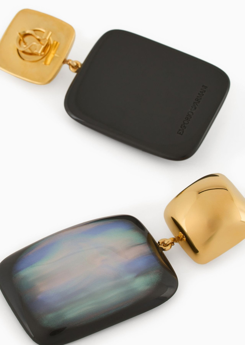 EMPORIO ARMANI Oversize multicoloured pendant earrings outlook