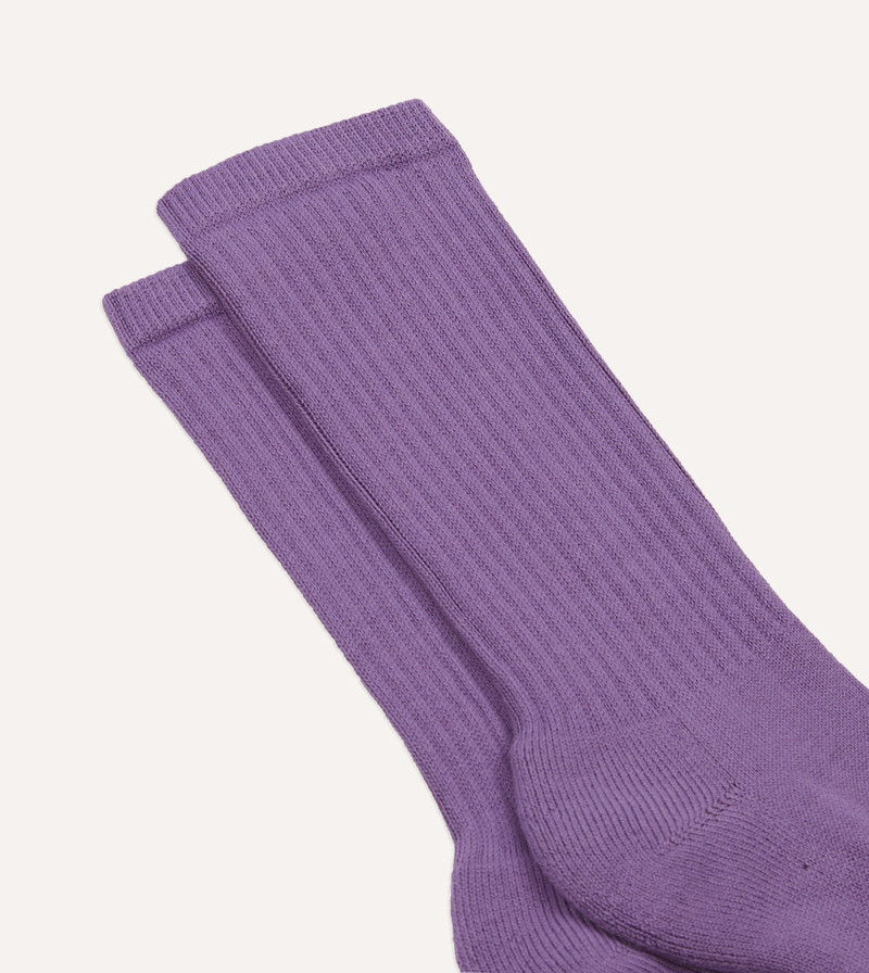 Purple Cotton Sports Socks 3