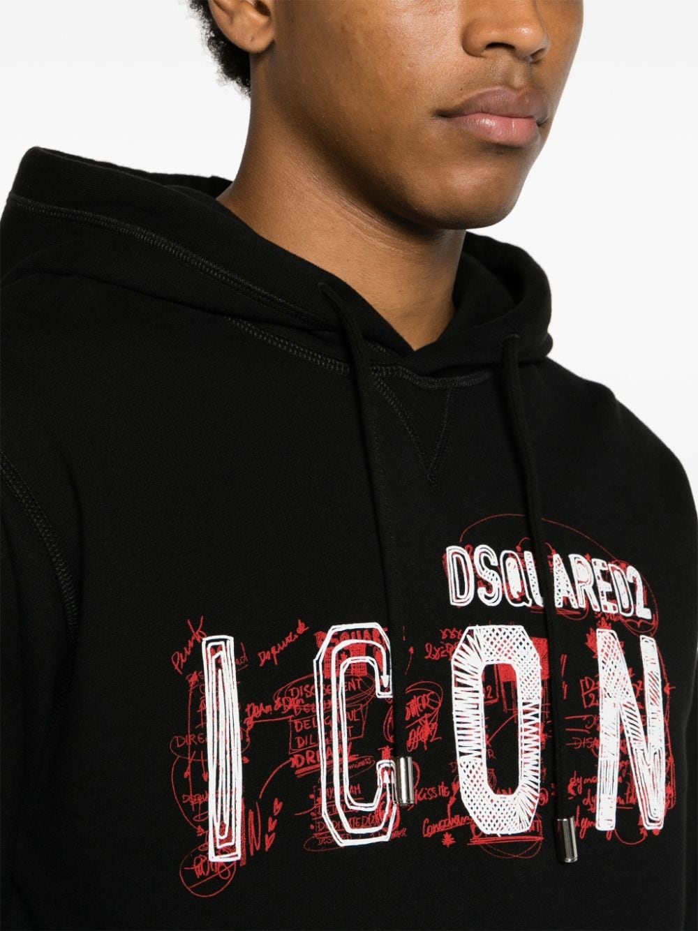 Icon Scribble-print cotton hoodie - 5
