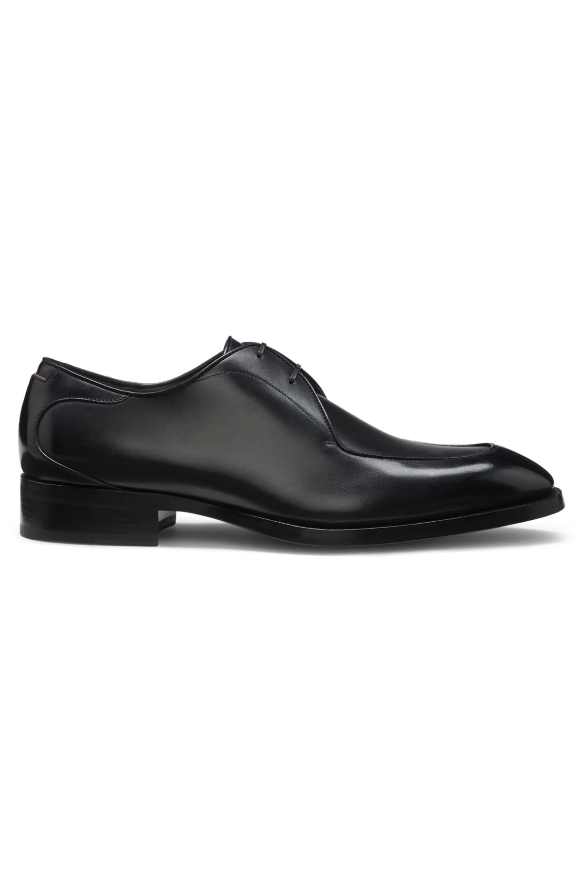 BRUSHED-LEATHER DERBY SHOES WITH APRON TOE - 1