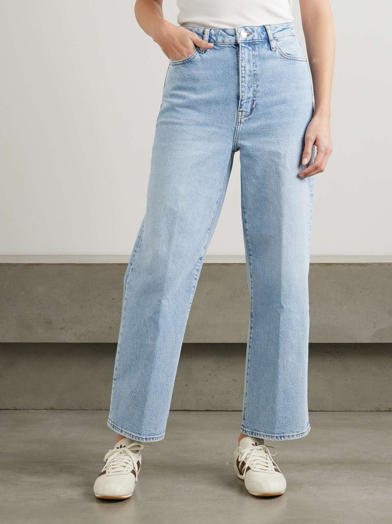 넓은 고층 넓은 다리 청바지 빛 denim 3