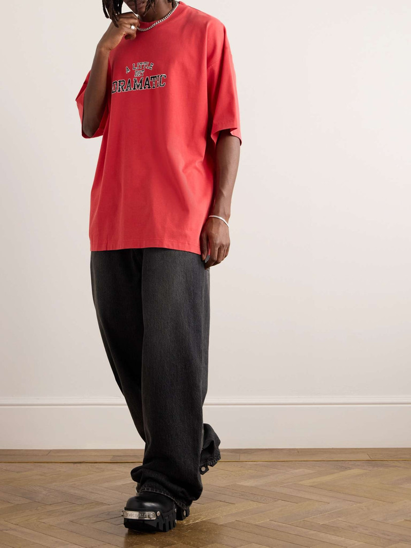 VETEMENTS Oversized Printed Cotton-Jersey T-Shirt outlook