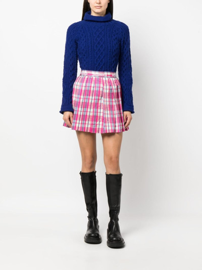 VETEMENTS pleated checked skirt outlook