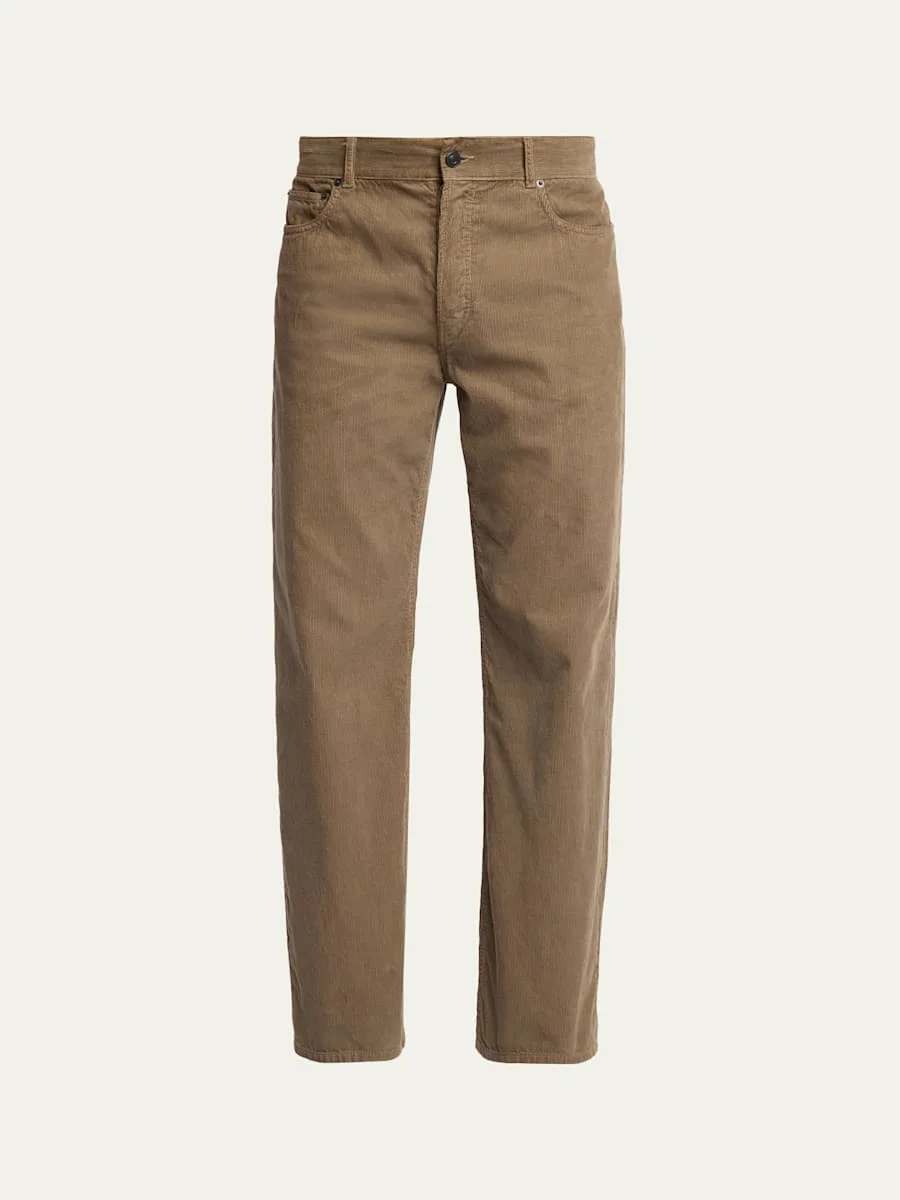 Men's Straight Fit Corduroy Five-Pocket Pants - 1