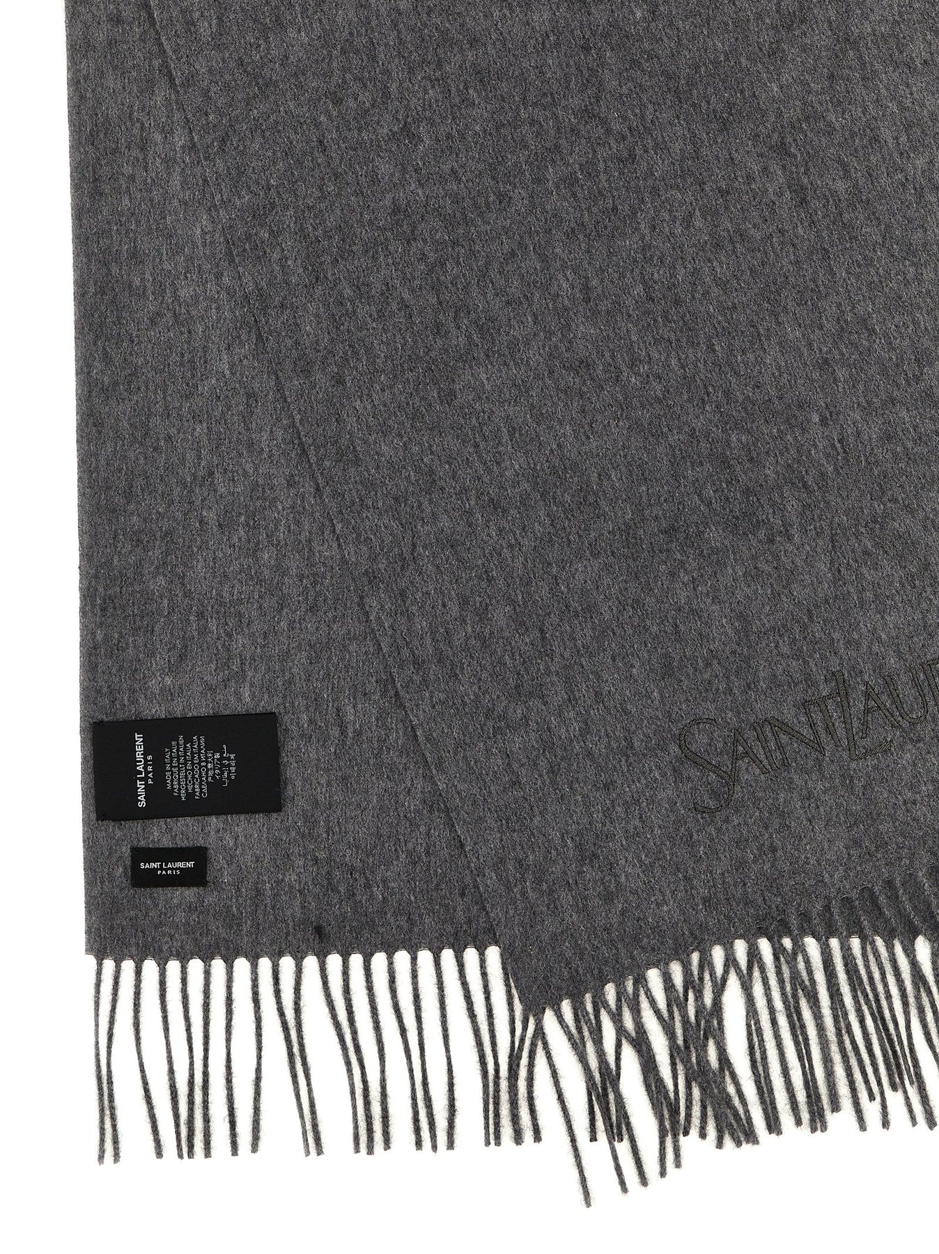 Saint Laurent Scarves, Foulards Gray - 3