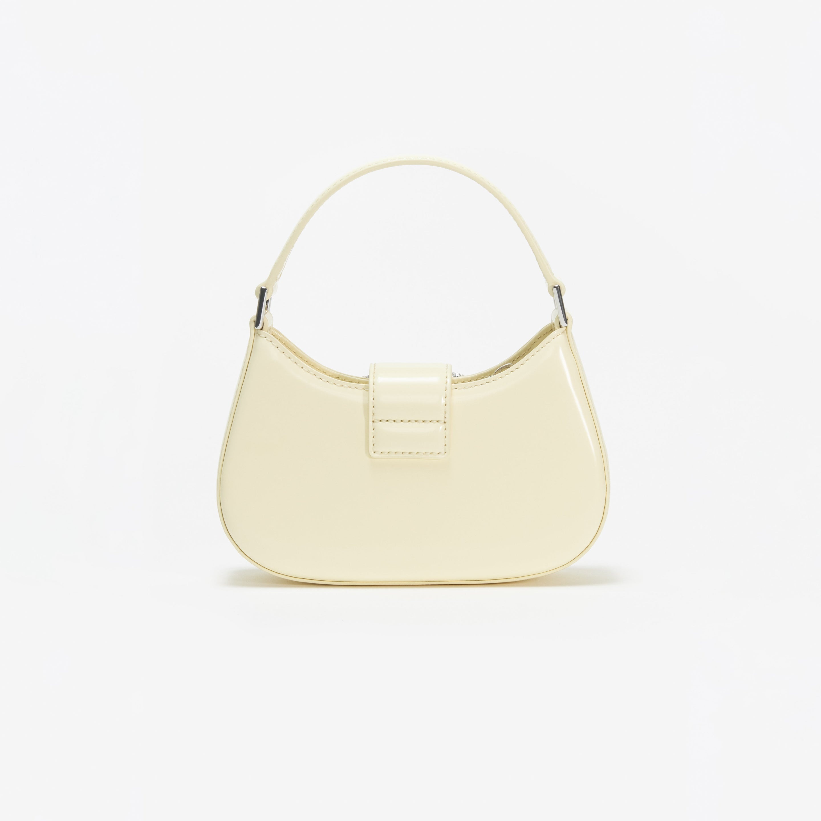 Yellow Leather Crescent Bow Bag - 2