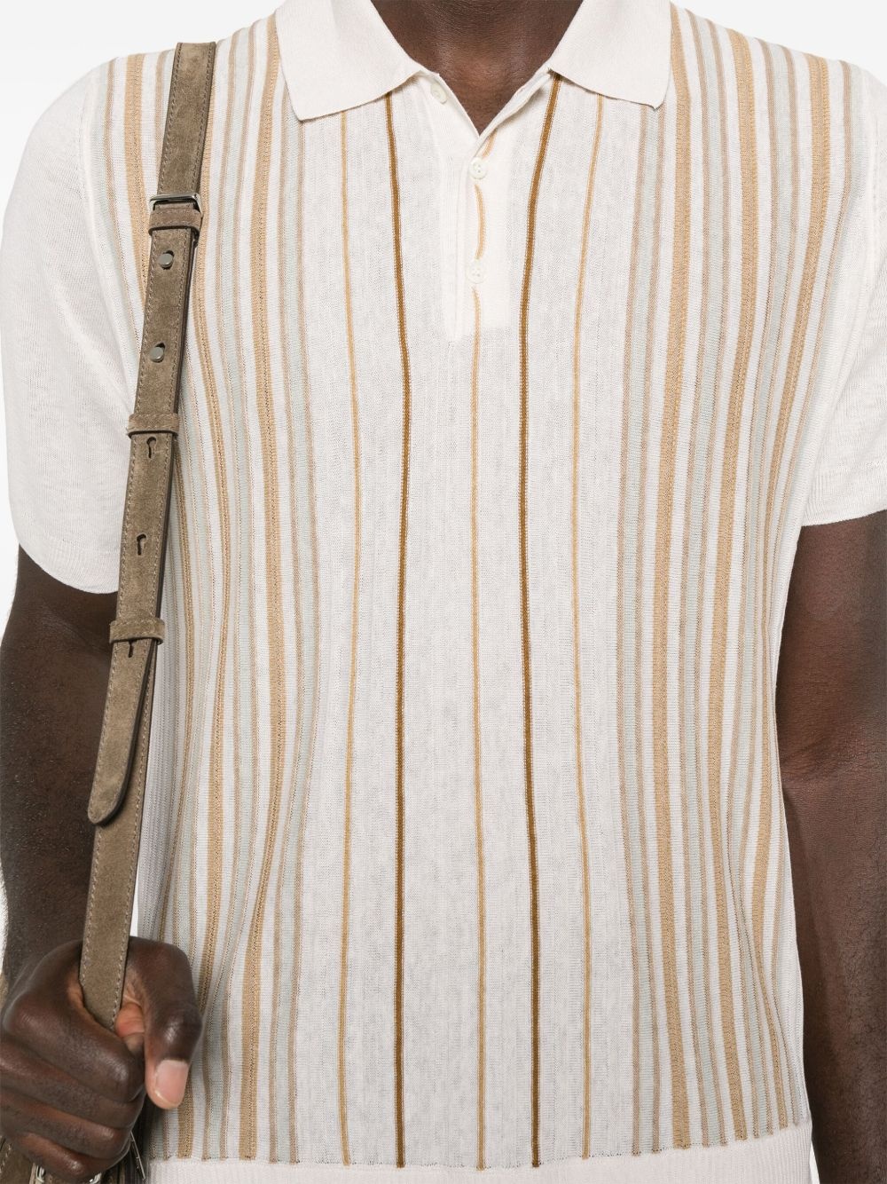 striped polo shirt - 5