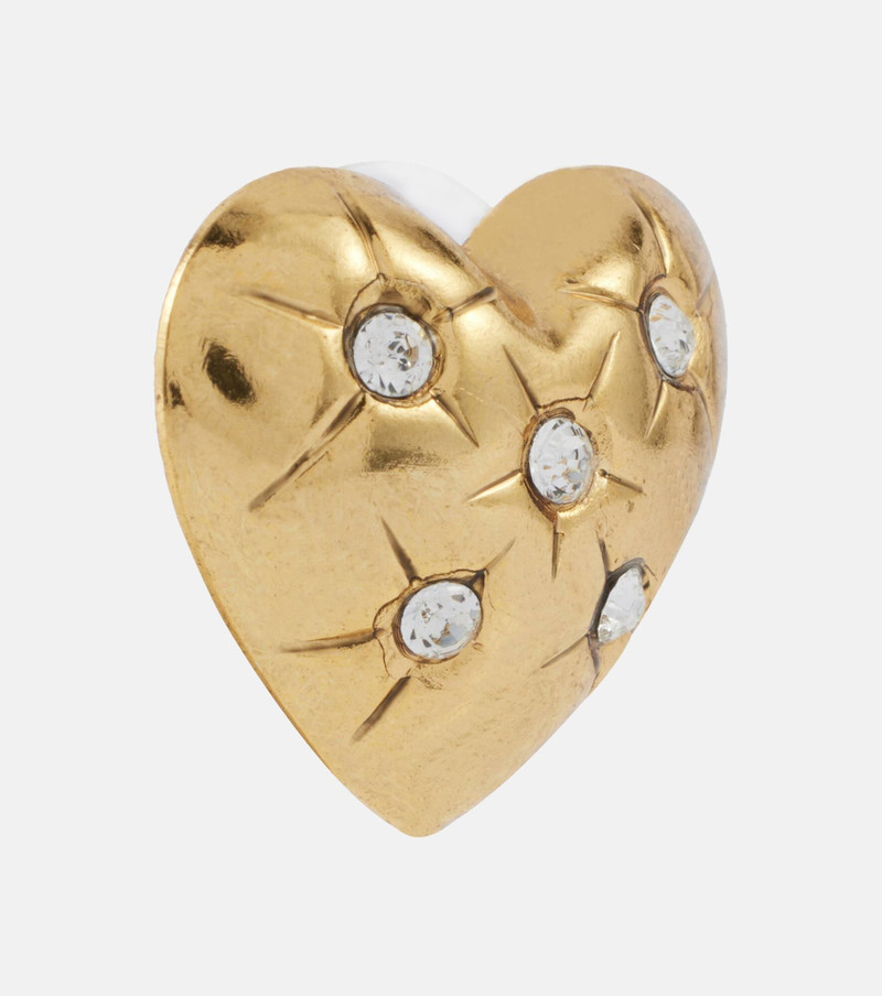 Jennifer Behr Jadon crystal-embellished heart earrings outlook