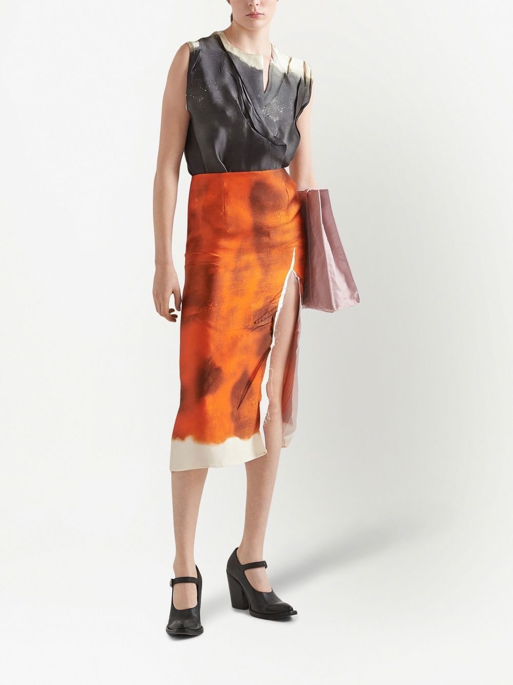 creased-detail sleeveless blouse - 2