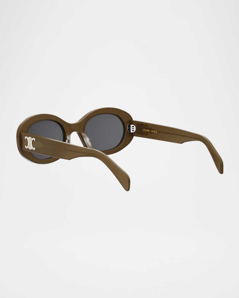 CELINE Triomphe Acetate Oval Sunglasses outlook
