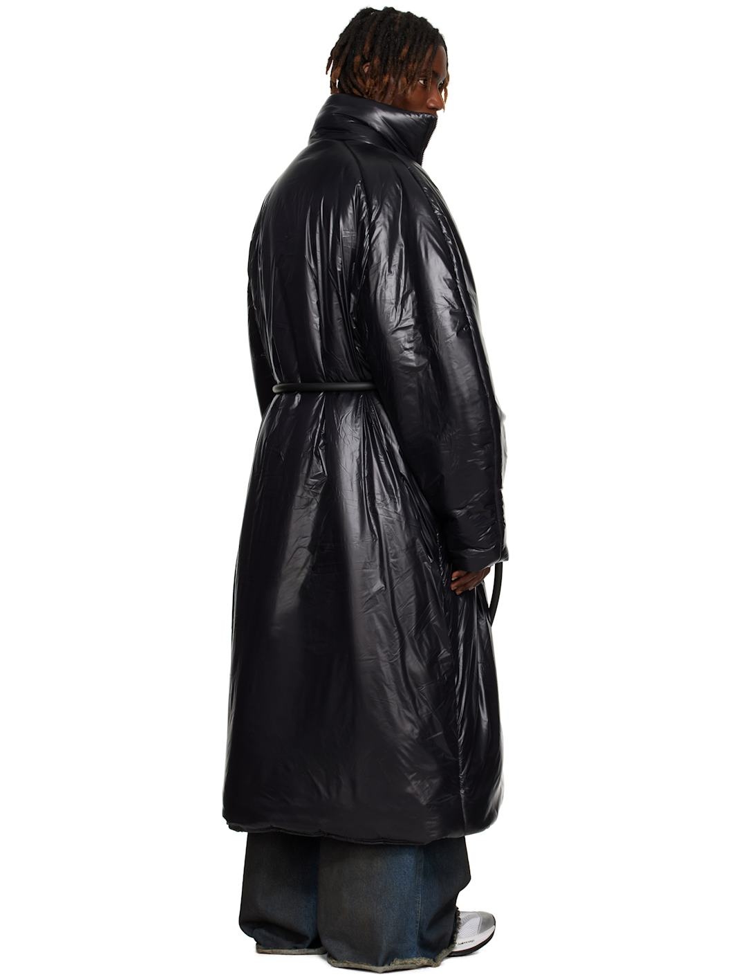 Black Lowdown Wadded Coat - 3