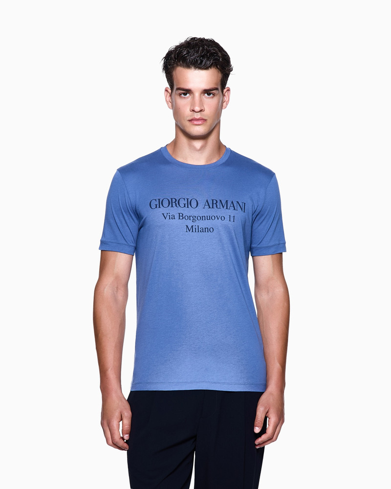 GIORGIO ARMANI BORGONUOVO 11 CREW-NECK T-SHIRT IN PIMA COTTON JERSEY outlook
