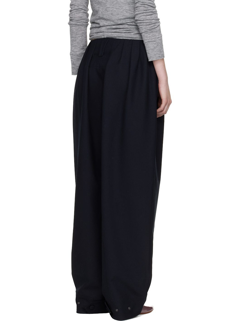 Black Full Gather Trousers 3