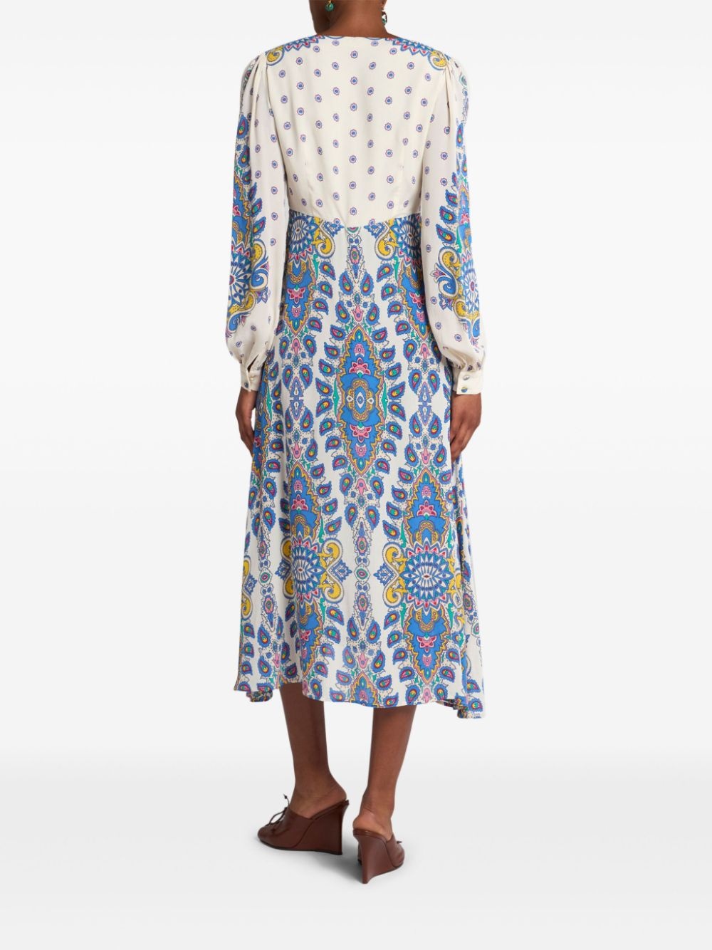 paisley-print midi dress - 3