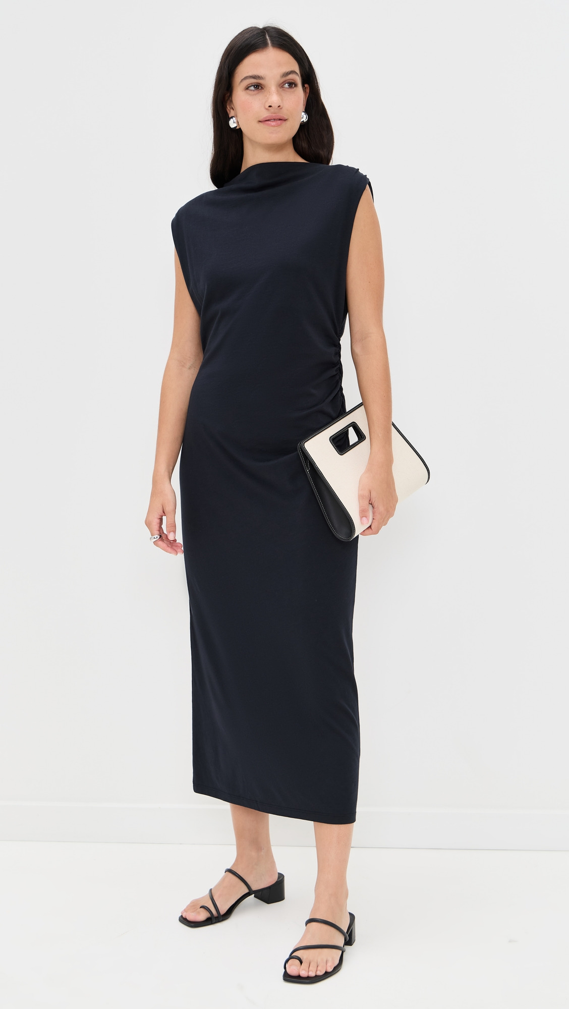 Cowl Neck Muscle Tee Dress - 4