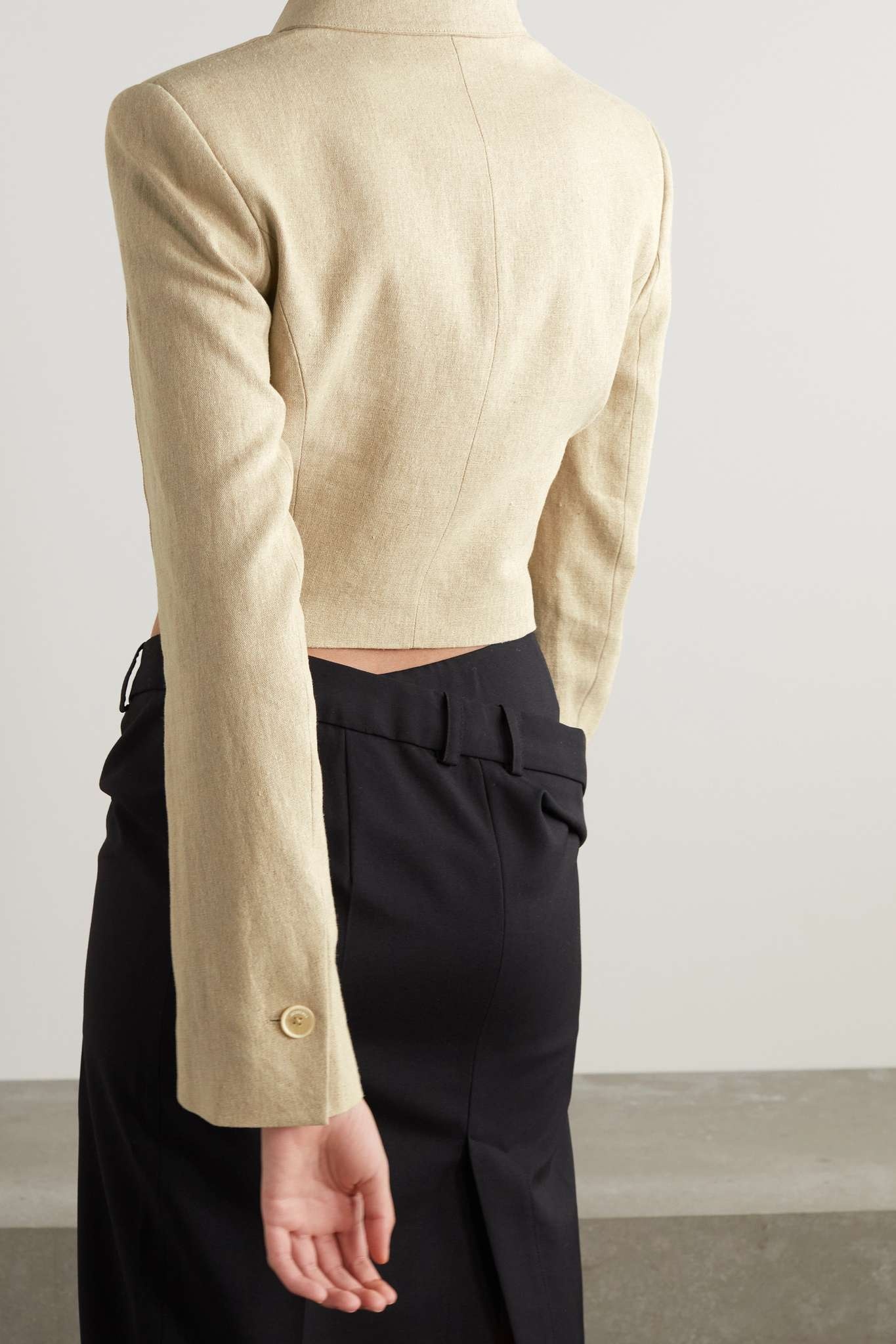 Limao cropped wool jacket - 3