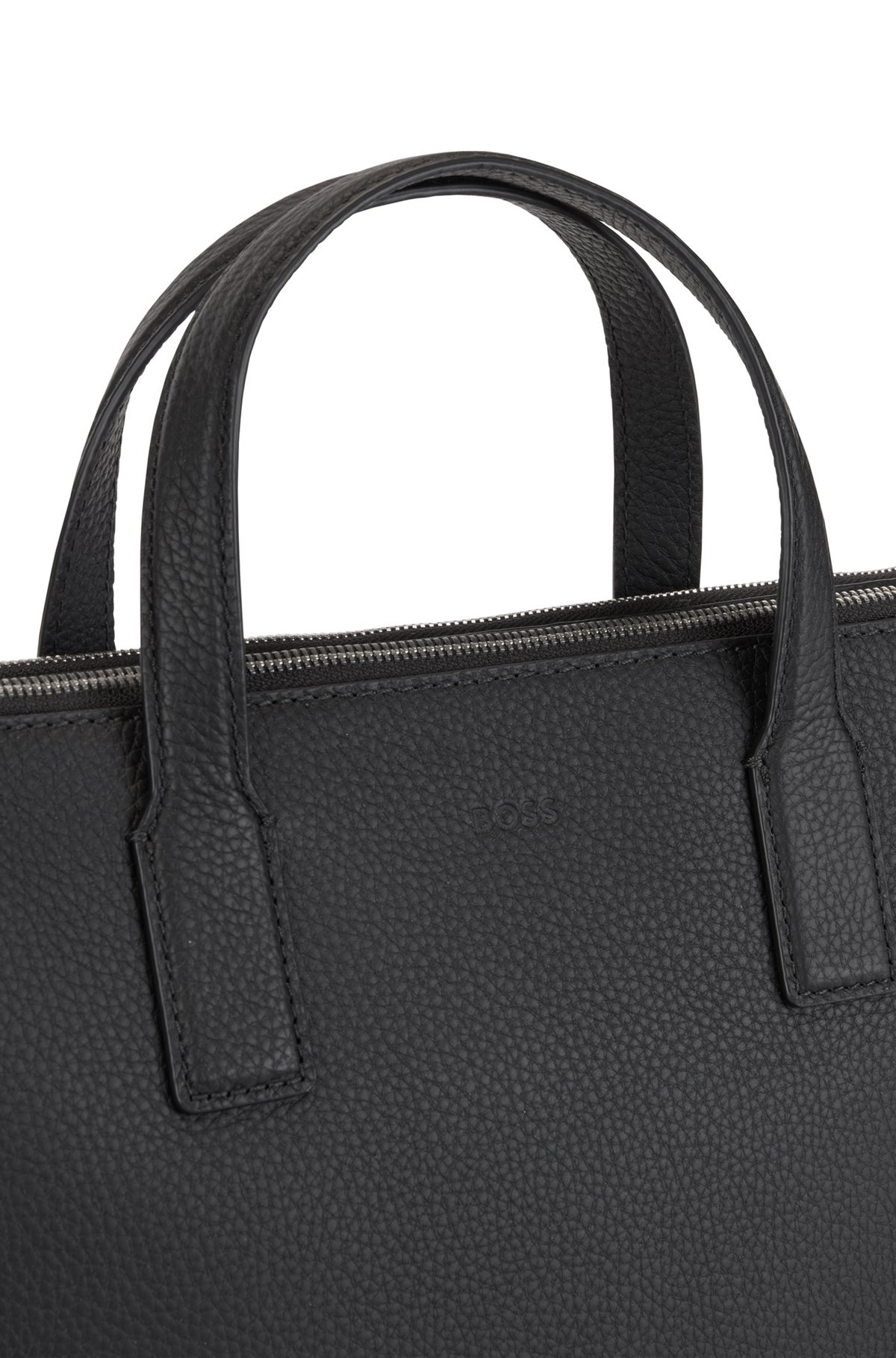 ZIPPED DOCUMENT CASE IN ITALIAN LEATHER WITH EMBOSSED LOGO - 7