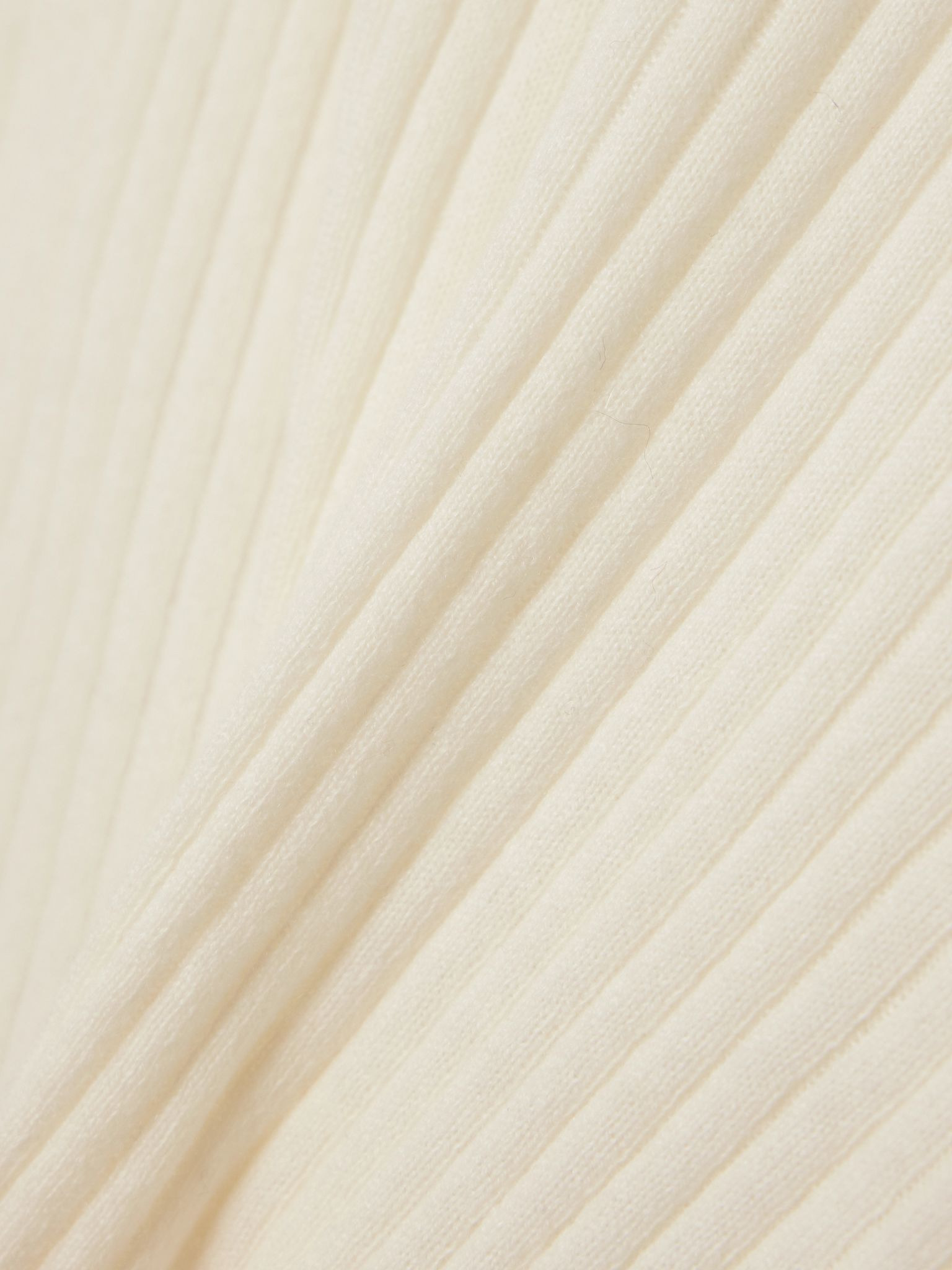 Noa ribbed organic cashmere top Ivory - 4