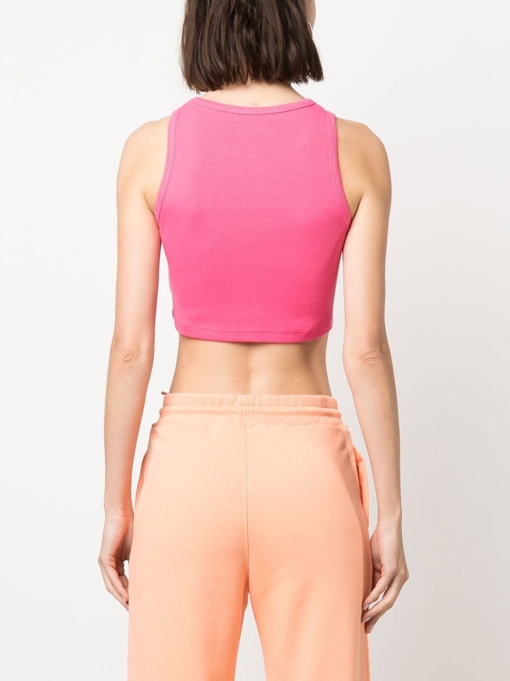logo-print cropped tank top - 4