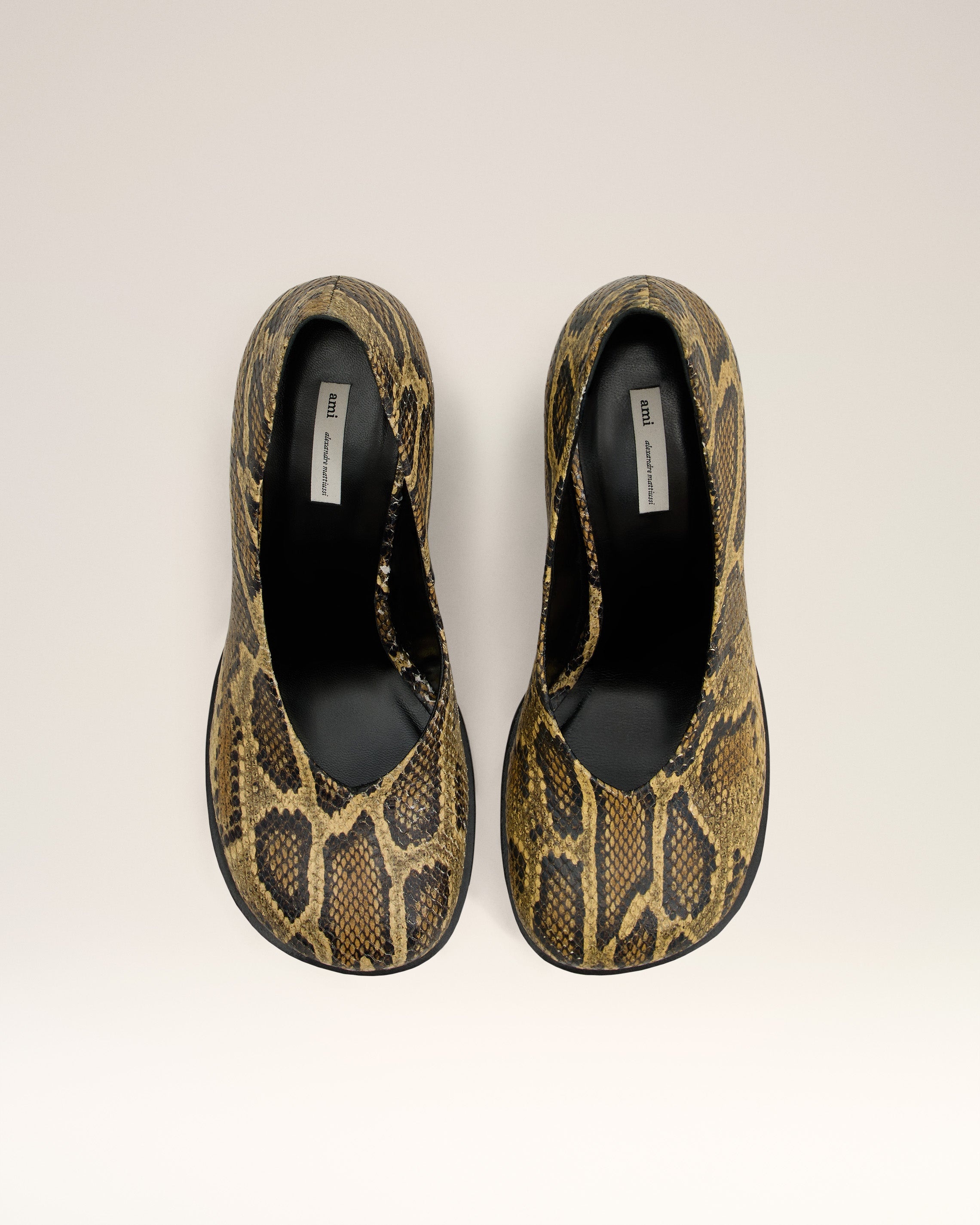 BEIGE LEATHER PIANO PUMP - 5