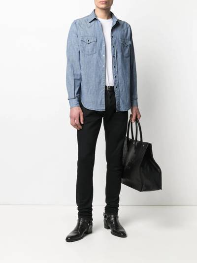 SAINT LAURENT chambray button-up shirt outlook