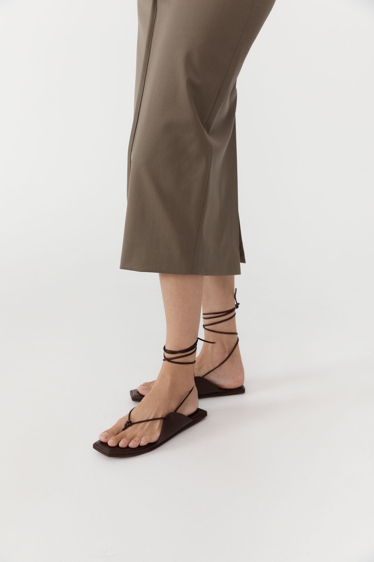 Tie Up Sandal - Chocolate - 3