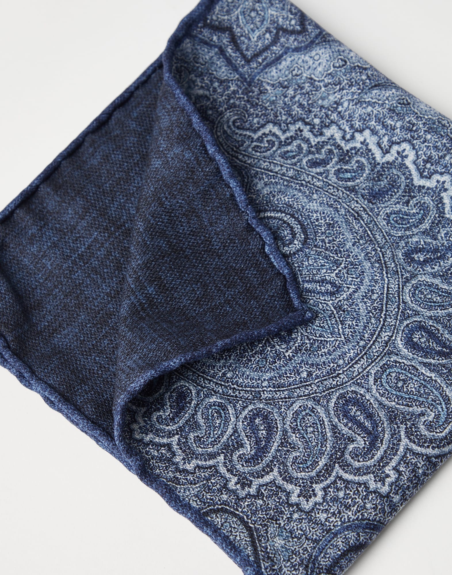 Silk pocket square with paisley design - 2