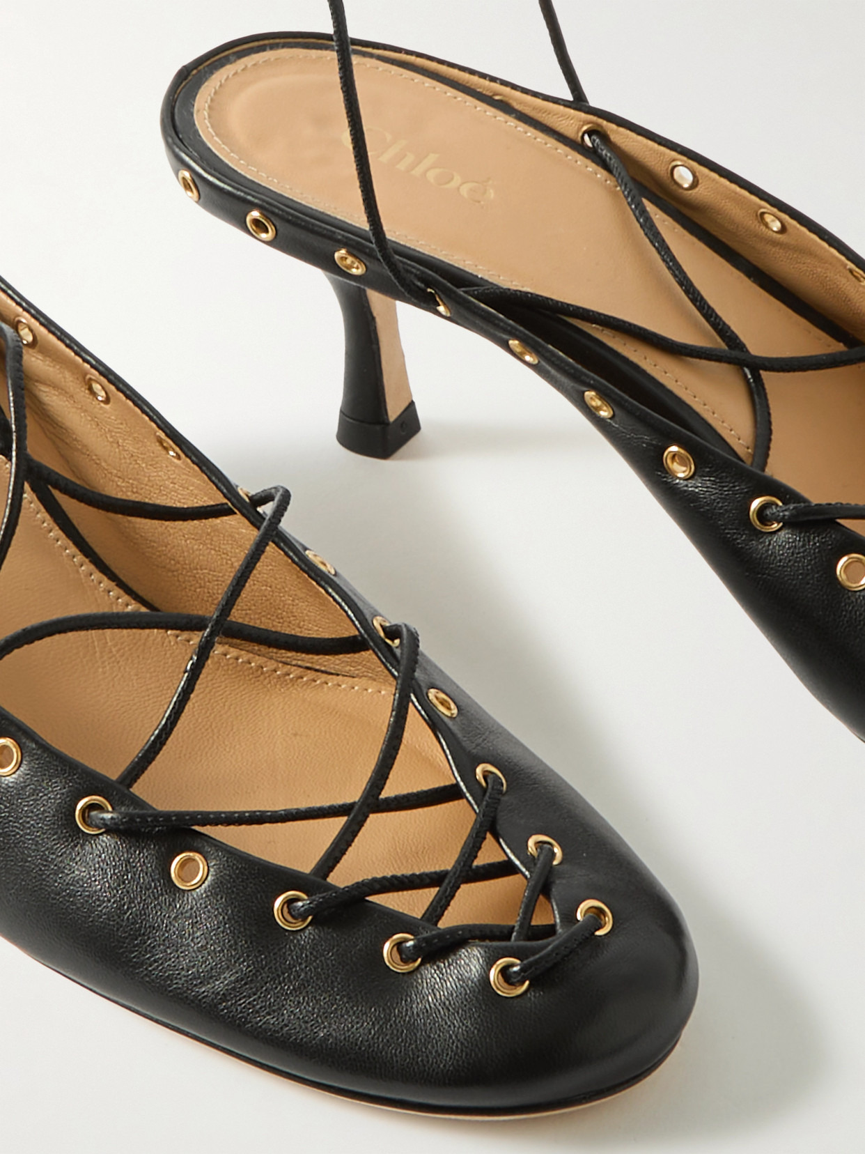 Ghilies Lace-up Leather Pumps - 4