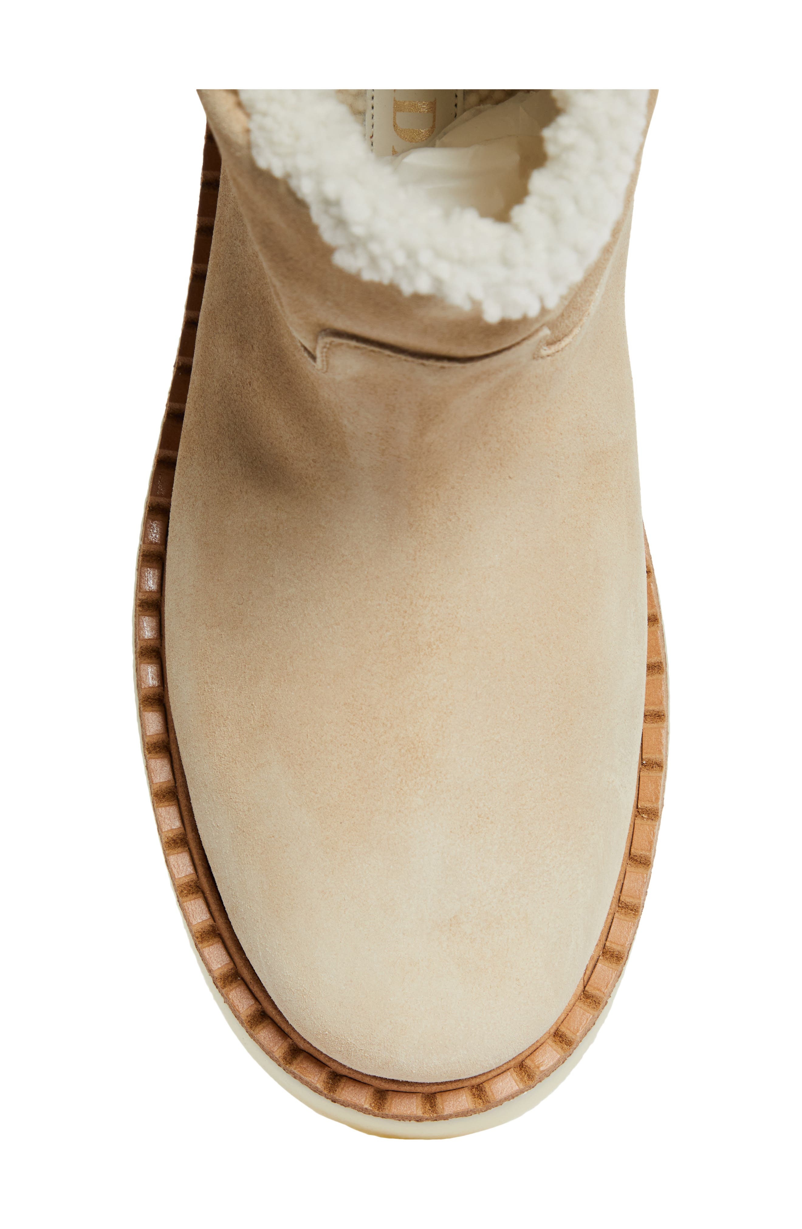 Prada Evolve Genuine Shearling Bootie in Ecru at Nordstrom - 5