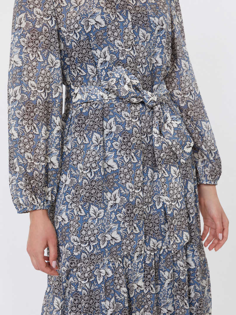 OBOLI Voile patterned shirt dress - NAVY 5