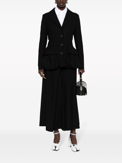 Yohji Yamamoto high-waist wool maxi skirt outlook