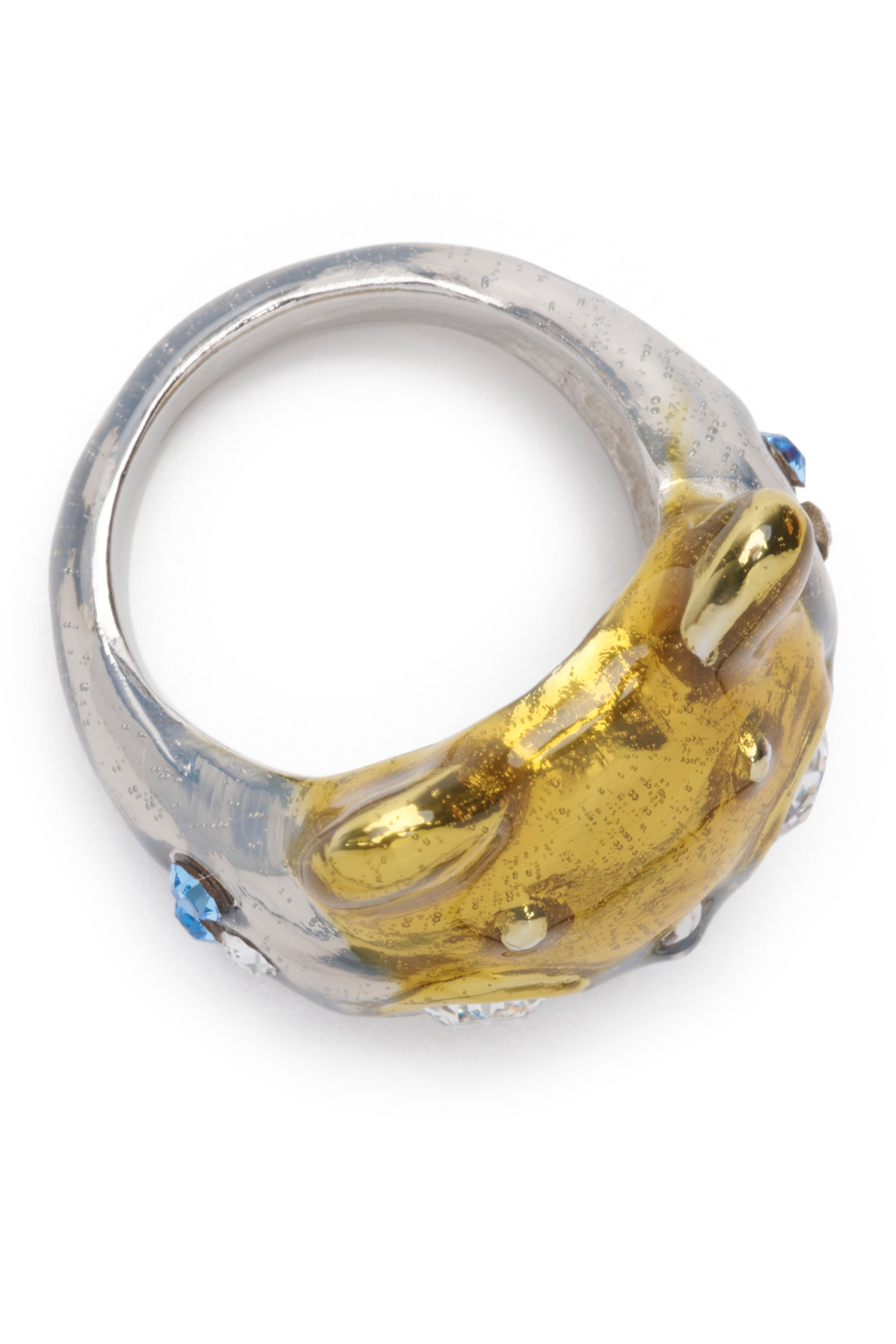 SILVER GOLD BUG RING - 3