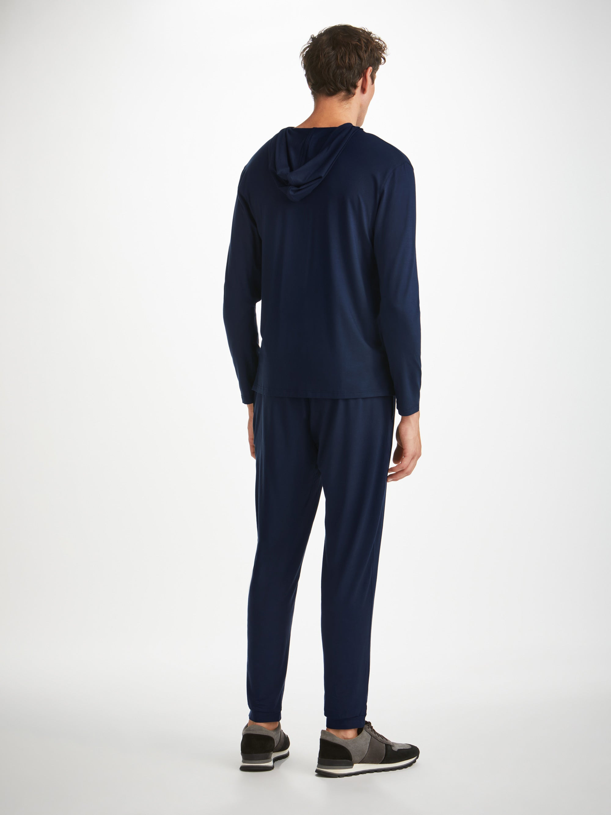 Men's Track Pants Basel Micro Modal Stretch Navy - 4
