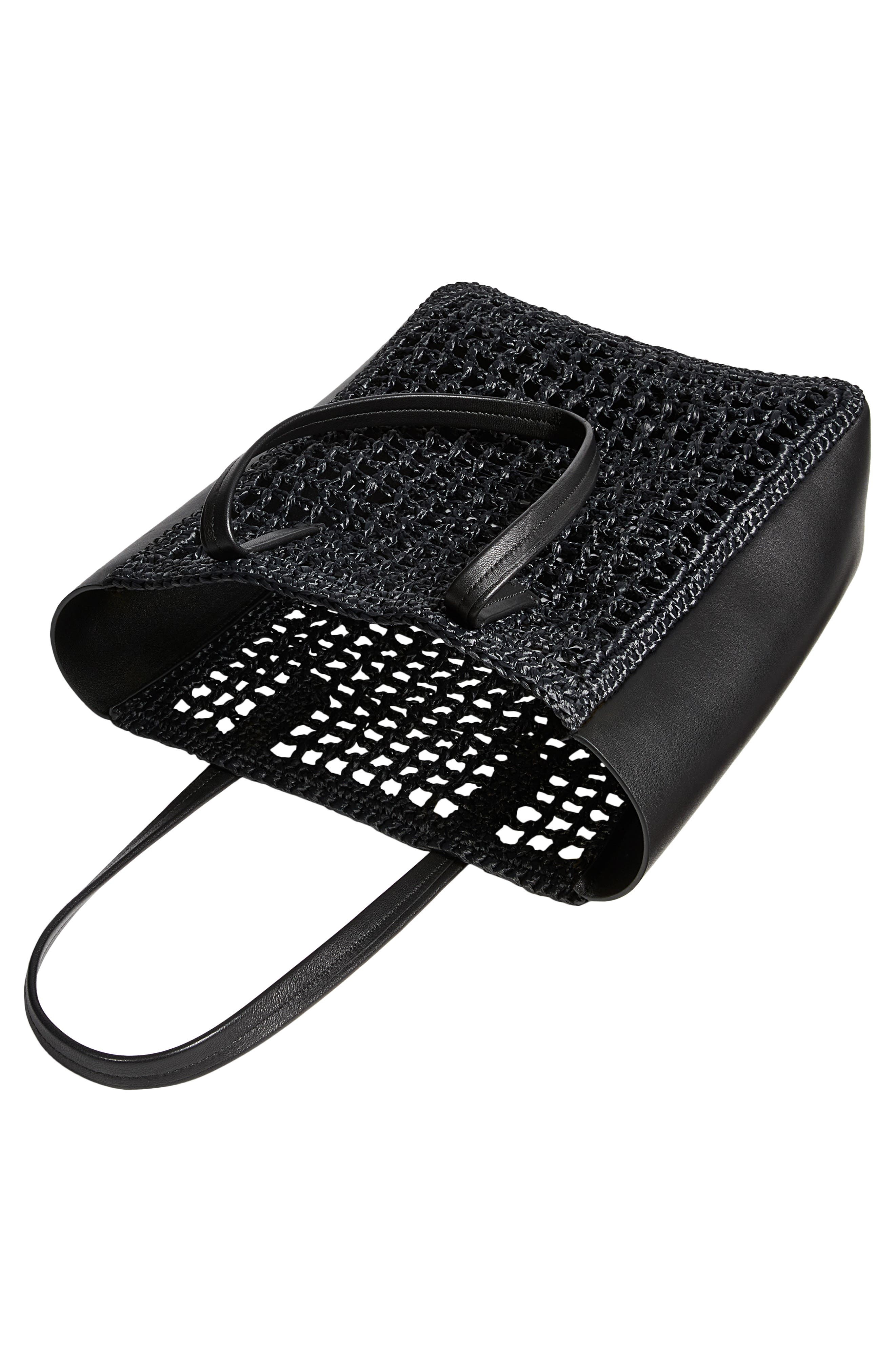 Khaite Small Zoe Raffia Tote in Black 200 at Nordstrom - 2